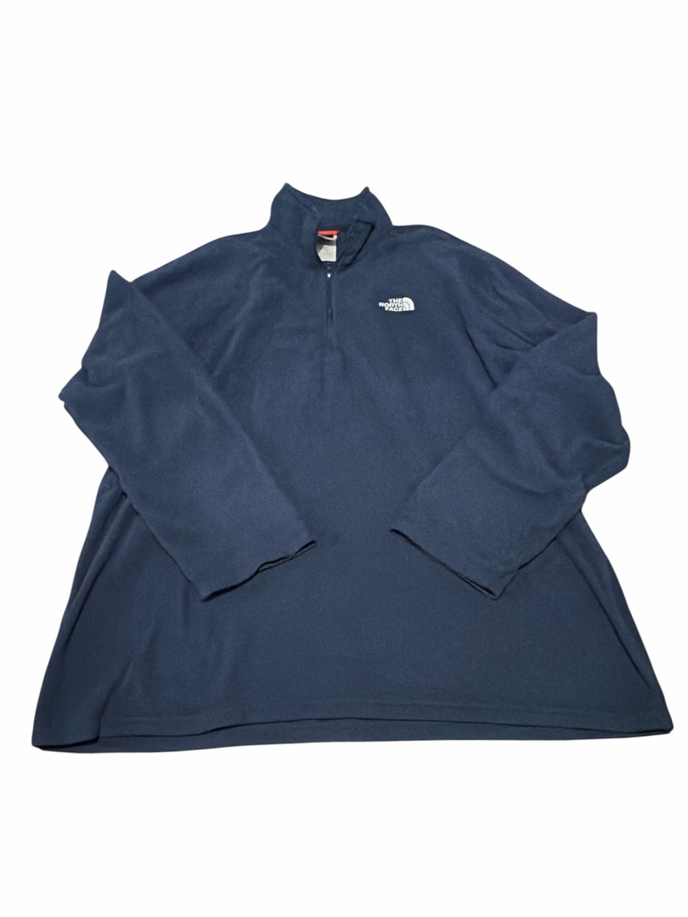 The North Face Mens Navy Blue Quarter Zip Fleece Pullover Jacket L